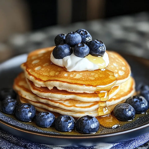 Double-Protein-Pancake mit Heidelbeeren