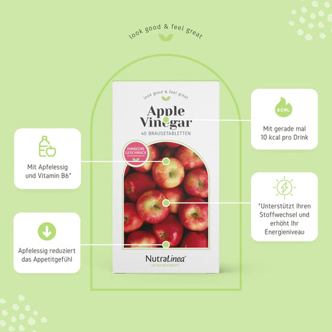 Schaubild von Apple Vinegar Himbeere von NutraLinea