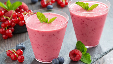 Sorbet aus roten Früchten mit NutraLinea Proteinshake 